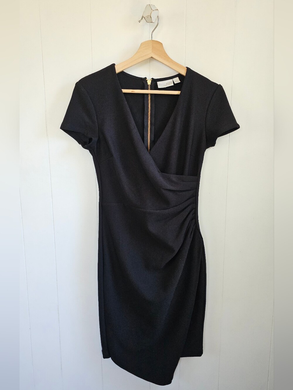 BISOU BISOU V-Neck Ruched Mini Dress